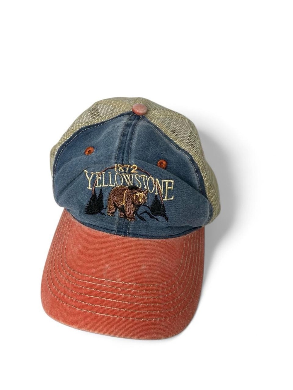 Yellowstone National Park Orange & Denim Trucker Hat